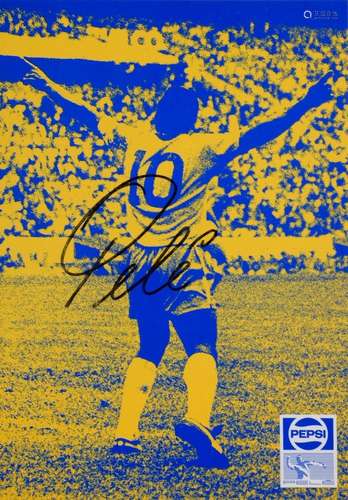 Pelé autograph postcard from Pepsi with autograph, 14,8x10,2...