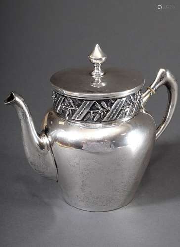 Small art nouveau teapot with floral frieze, probably Verein...