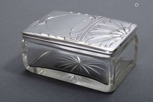 Small Art Nouveau neccessaire box in angular form with ornam...