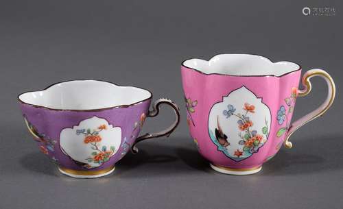 2 Various Meissen cups with polychrome 