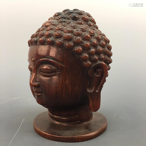 Chinese Ox-Horn Buddha Head