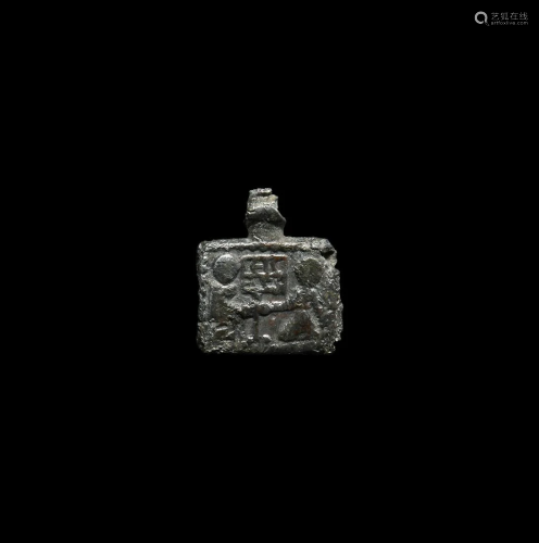 Byzantine Pendant with Figures and Inscription