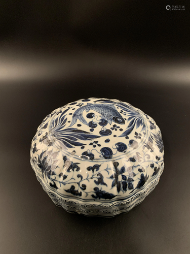 Chinese Blue and White Porcelain Box