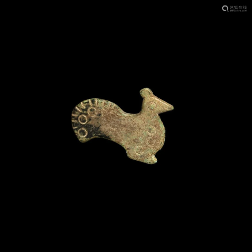 Roman Peacock Bird Brooch