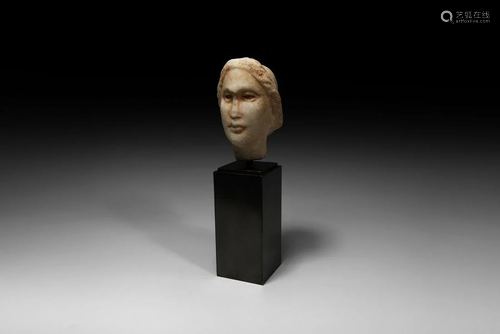 Roman Marble Head of a Lady