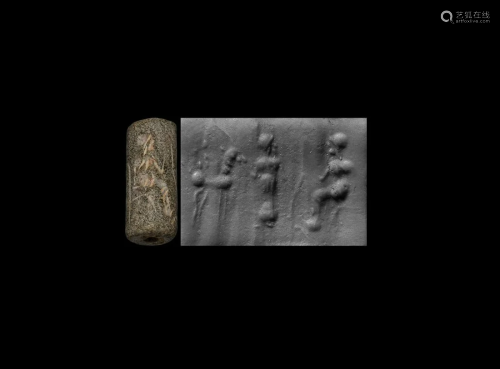 Cylinder Seal with Court Scene