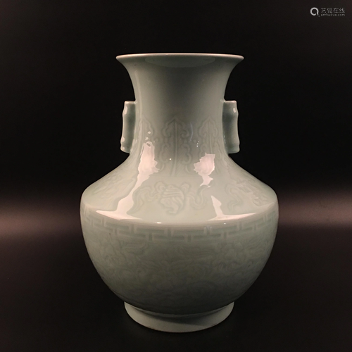 Chinese Green Glazed Porcelain Vase