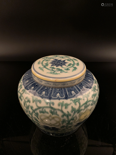 Chinese Doucai Flower Jar