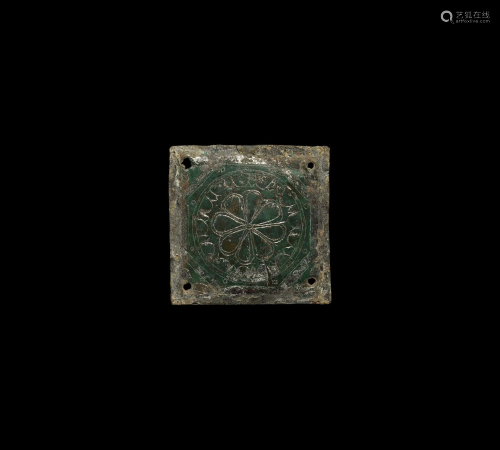 Roman Silvered Floral Plaque