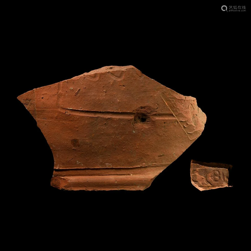 Roman Stamped 'Britannus' Tile Fragment Group