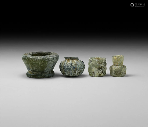 Roman Glass Cosmetic Vessel Group