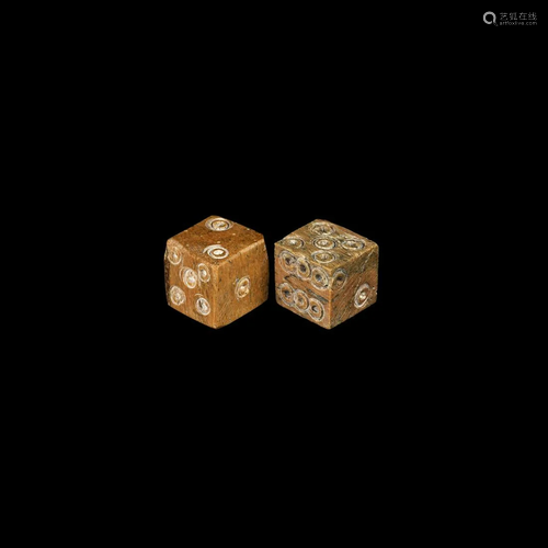 Roman Bone Dice Pair