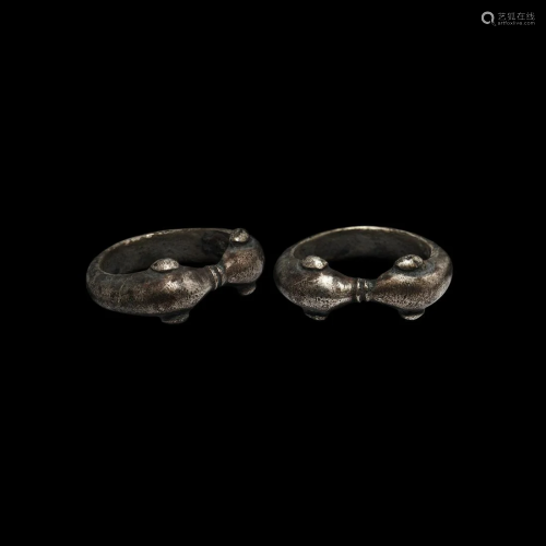 Roman Silver Ring with Dolphins