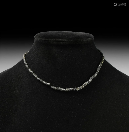 Roman Black Glass Bead Necklace