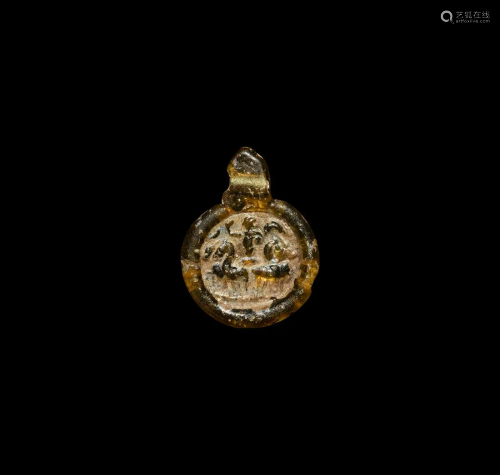 Roman Glass Seal Pendant