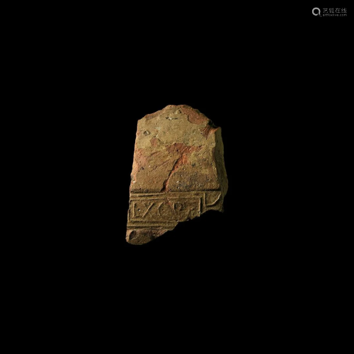 Roman Brick Fragment with Tenth Legion Stamp