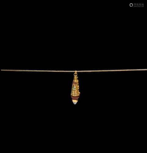Roman Jewelled Pendant Necklace