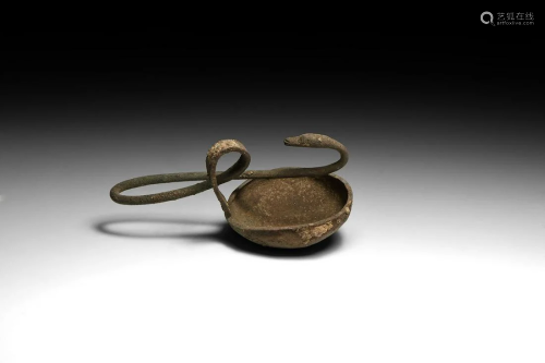 Greek Silver Ladle with Duck’s Head Terminal