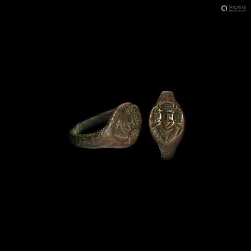 Parthian Ring with Facing Bust