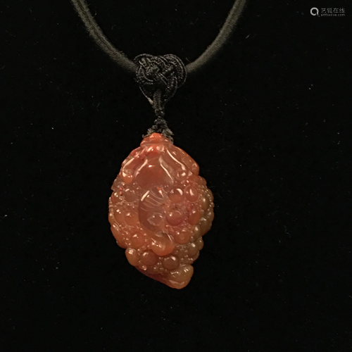 Chinese Red Stone Pendant