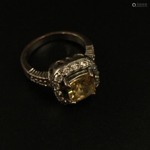 Yellow Topax Ring