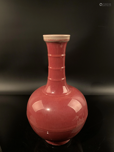 Chinese Red Glazed Porcelain Vase