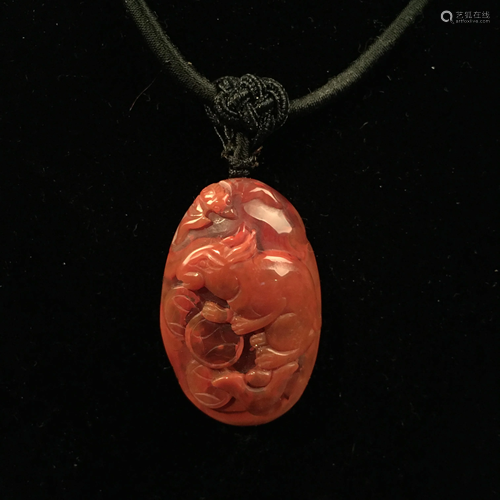 South Red Stone Pendant