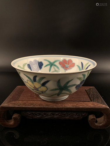 Chinese Doucai Porcelain Bowl