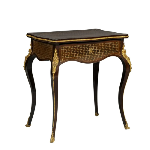 A Ebony Side table gilding with bronze
