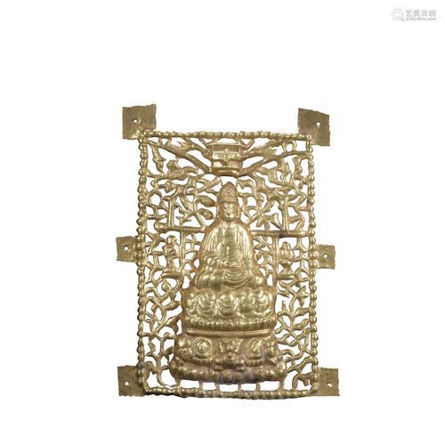 A gold buddha,the 11th century