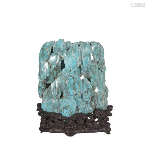 A Turquoise mountain ornament,the 17th century