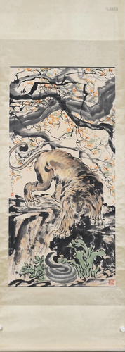 A Xu beihong's lion painting