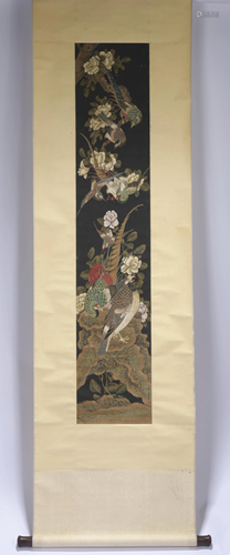 A Jiang tingxi's floral and birds painting