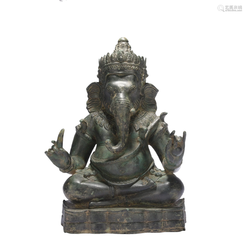 A bronze statue of GANESH,the 14th century