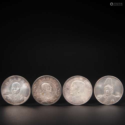 A GROUP OF CHINESE SILVER DOLLAR FROM QING DYNASTY