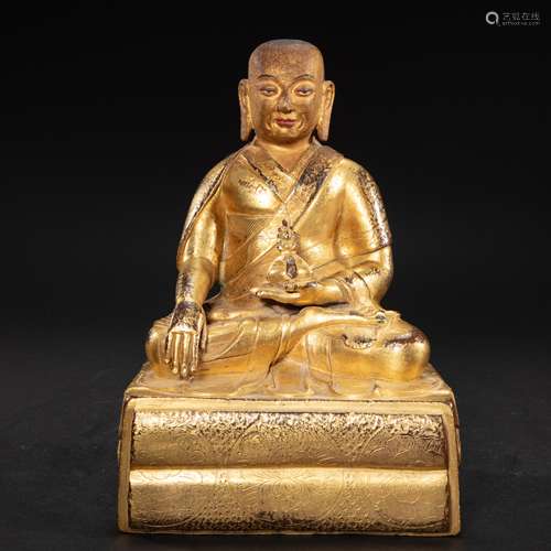 CHINESE BRONZE STATUE OF BUDDHA, QING DYNASTY