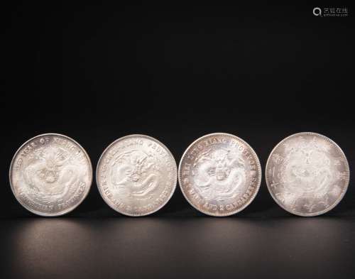 A GROUP OF CHINESE SILVER DOLLAR FROM QING DYNASTY