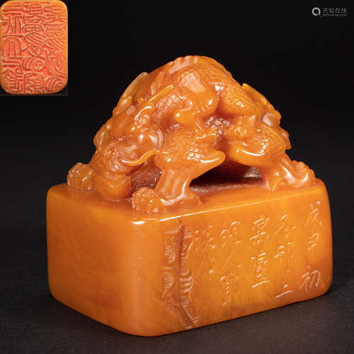 CHINESE SHOUSHAN SHI TIAN HUANG SEALS FROM QING DYNASTY