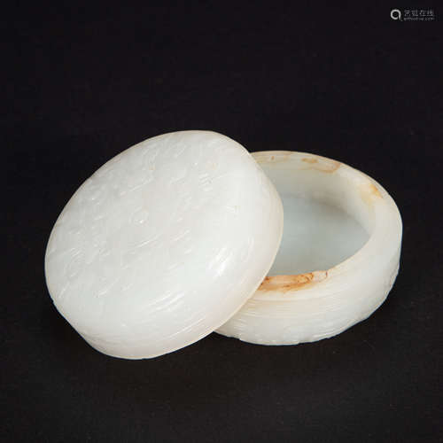 CHINESE HETIAN JADE COMPACT FROM QING DYNASTY