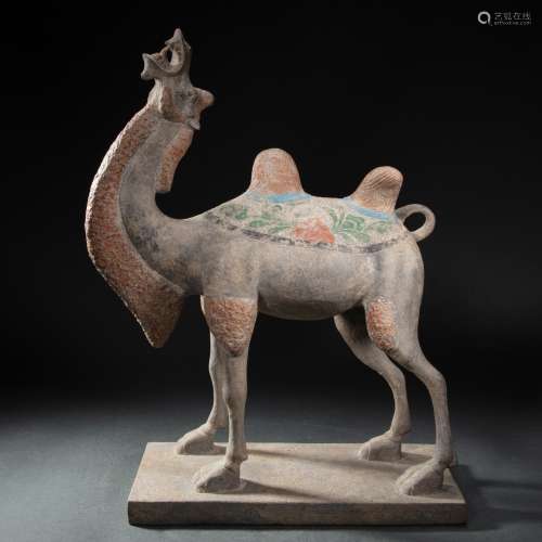 CHINESE STONE CAMEL FROM TANG DYNASTY