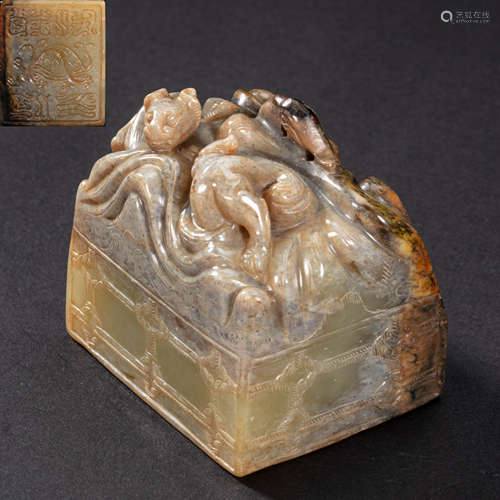 CHINESE HETIAN JADE SEAL, HAN DYNASTY