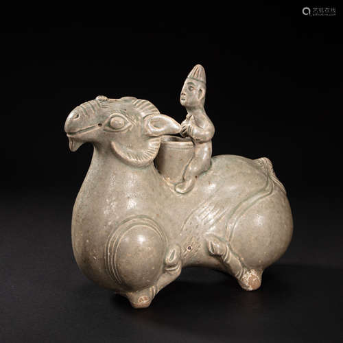 CHINESE YUE WARE PORCELAIN ZUN, TANG DYNASTY