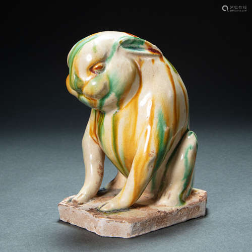 CHINESE TRI-COLORED RABBIT, TANG DYNASTY