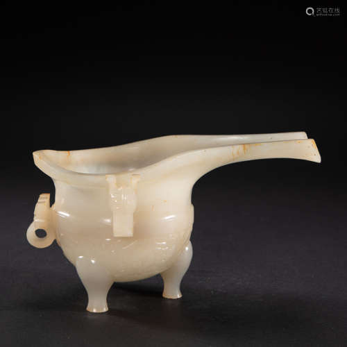 CHINESE HETIAN JADE WINE WARE, HAN DYNASTY