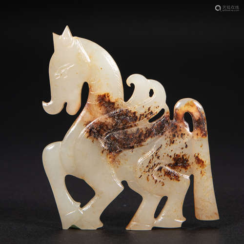 CHINESE HETIAN JADE HORSE, HAN DYNASTY