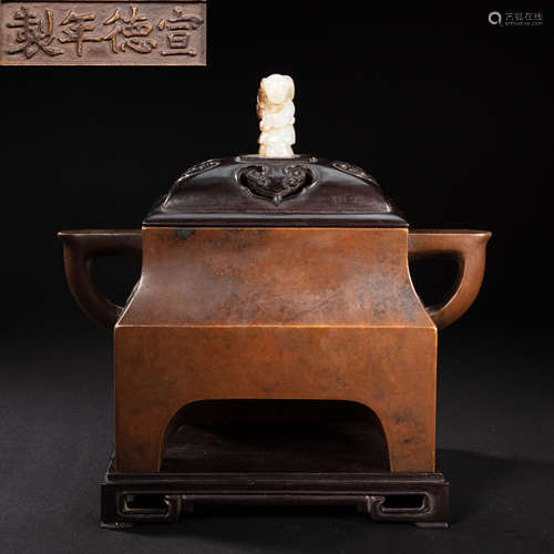 CHINESE XUANDE BRONZE CENSER FROM MING DYNASTY