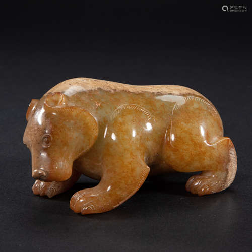 HETIAN JADE BEAR, HAN DYNASTY