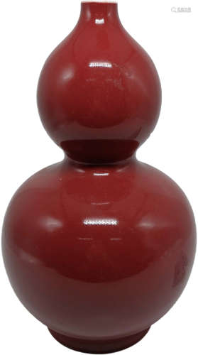 霽紅釉 葫蘆瓶