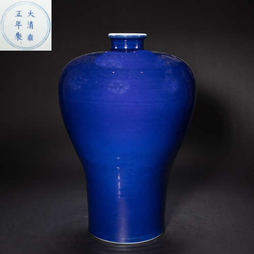 CHINESE JILAN GLAZED PORCELAIN PLUM VASE, QING DYNASTY