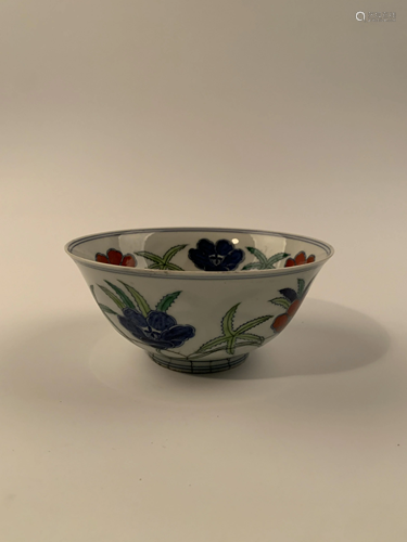 Chinese Doucai Flower Bowl